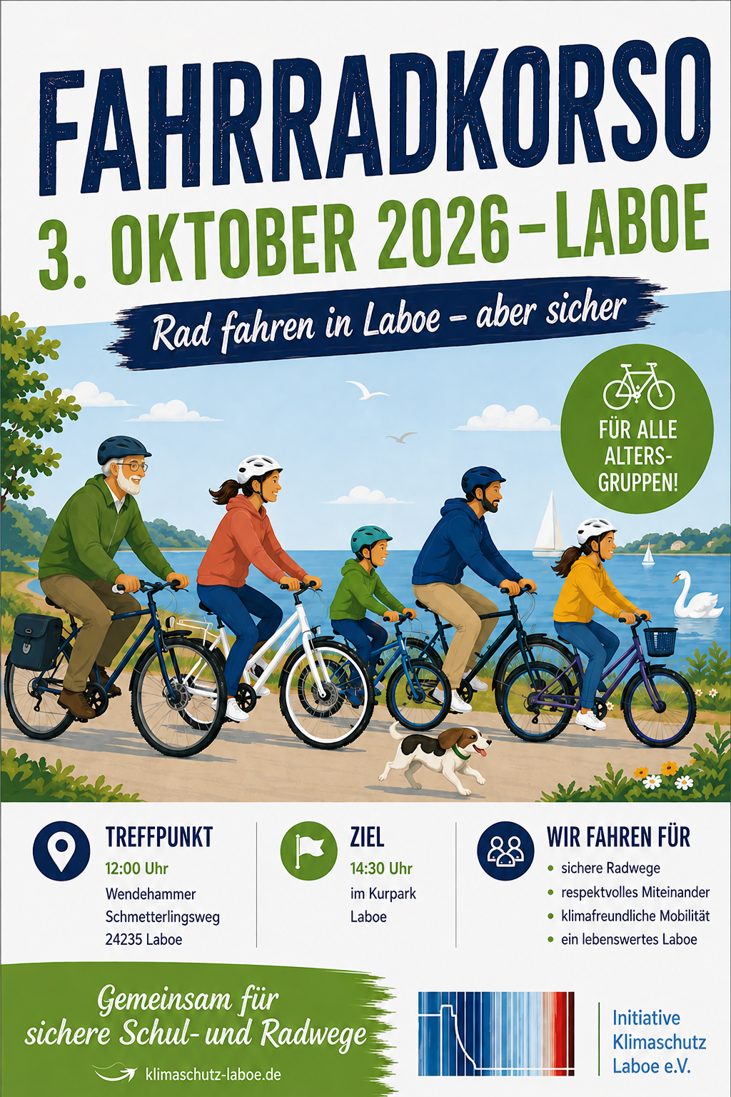 Fahrradkorso am 3. Oktober 2026 in Laboe